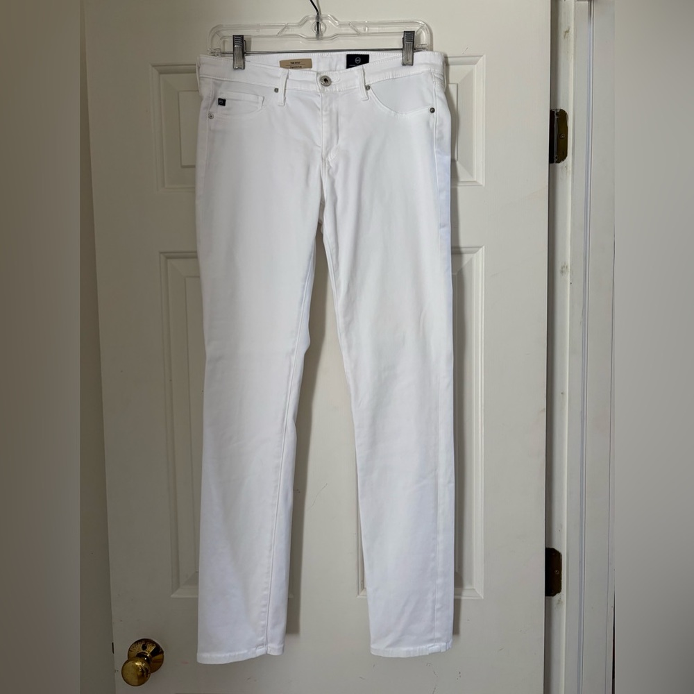 White Slim Straight Jeans AG The Stilt, 28R